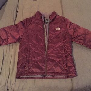 The North Face 550 Maroon/Burgundy Puffer Jacket